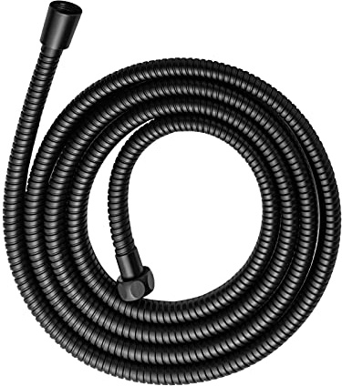OFFO Shower Hose, 100 in Kink Free Stainless Steel Shower Hose Attachment Electroplating Handheld Shower Head Hose Flex Hoses Extension with Brass Insert & Nut for Pet Bathing Cleaning, Matte Black