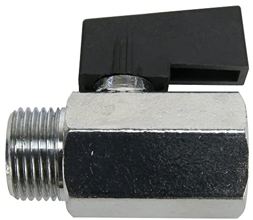 TWaLa Mini-Kugelhahn flachdichtend inkl. Dichtung, mit Flügelgriff, Absperrventil Messing, Innen x Aussengewinde, 3/8 Zoll