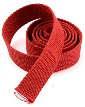 5M Rolle Canvas Gurtband 25mm 30 mm 38mm Breit Rot Baumwolltband (5M X 25MM)