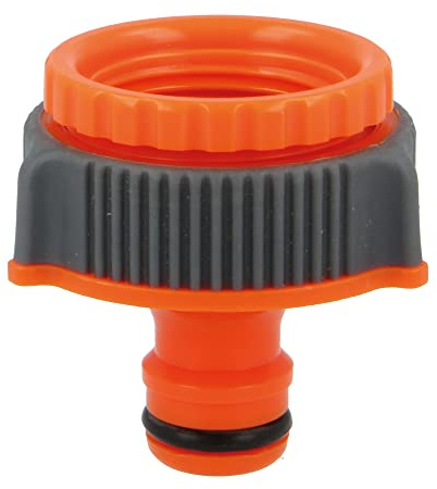 Amig - Adattatore e Riduttore per Unione del Rubinetto con Tubo | 3/4 e 1 | Collegamento Rapido e Facile per Tubi dell'Acqua | Resistente al Gelo e ai Raggi UVA | ABS e Gomma | Arancione e Grigio