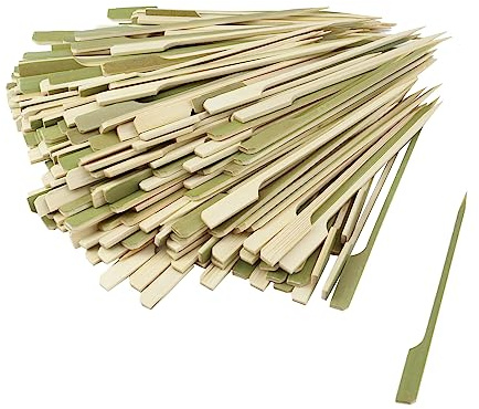 Pastlla 250 Pcs 5 inch Wooden Skewers Wood Paddle Picks Skewers Food Appetizer Toothpicks Food Sticks for Cocktail, Fruit, Grilling, Drink, BBQ, Barbecue, Snacks, Fondue