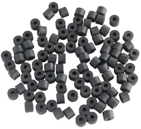 Waschmaschine Gummi-O-Ringe, O-Ring-Dichtung, Dichtringe, 100p Holster-Abstandshalter, schwarze runde Gummischeibe aus Nylon, 9 mm dick, O-Ring, flacher Schlauchdichtungsverschluss