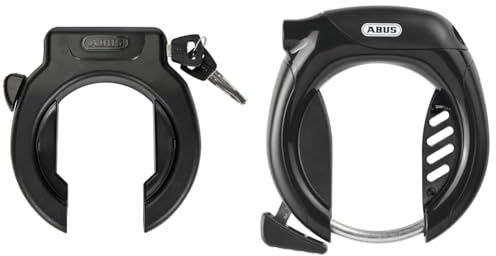 ABUS Rahmenschloss PRO Amparo 4750SL NR & Rahmenschloss PRO TECTIC 4960 NR - Fahrradschloss zur Befestigung am Rahmen des Fahrrads - 8,5 mm - ABUS Sicherheitslevel 7 - Schwarz