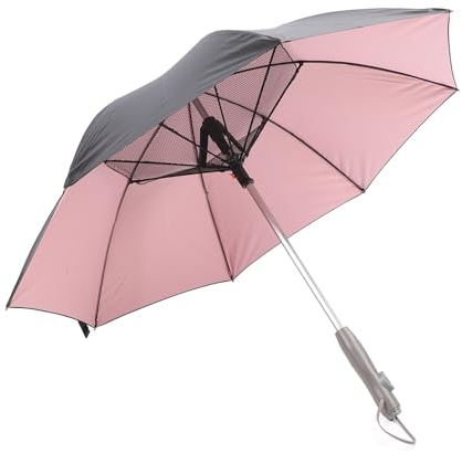 Sorandy Ombrellone con Ventola e Spruzzatore, Ombrellone Ricaricabile in Fibra di Vetro a 8 Stecche in Vinile 190T Ombrello Compatto Pieghevole per la Spiaggia Estiva Rinfrescante