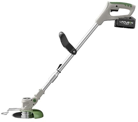 Desbrozadora Multiusos Inalámbrica, Cortabordes De Césped, 3 Tipos De Cuchillas, Desbrozadora Eléctrica, Recortadora De Césped con Ángulo De Corte Ajustable, Herramienta De Jardín Multifuncional(A,Two