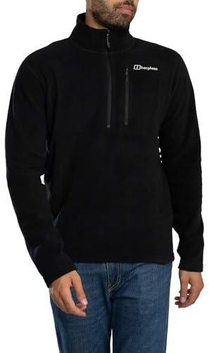 Berghaus Men's Prism Micro Polartec Fleece Half Zip Jacket Fleece Half Zip, Black, L