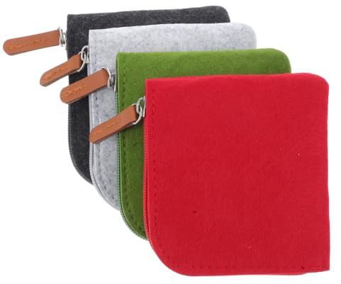 PartyKindom Filz MüNzgeldböRse Mit ReißVerschluss Mini GeldböRse FüR Kinder Und MäDchen wasserdichte Kleine Geldtasche FüR MüNzen SchlüSsel Und Scheine Praktisch FüR Schule Alltag Und Reisen