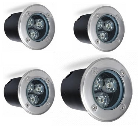 Recessed Underground Light LED Beam, Ultra-thin Outdoor Round Floor,Waterproof Garden Recessed In-Ground Lamp, Lawn Driveway Deck Patio Step