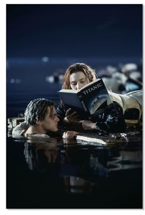 Titanic Poster Jack und Rose – Filmposter für die Kino Deko - Wird Sie die Lösung im Buch finden? - 30 x 40 cm