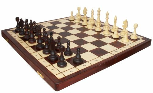 ChessEbook Großes Magnetisches Schachspiel aus Holz 38 x 38 cm
