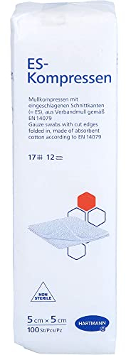 ES-KOMPRESSEN unsteril 5x5 cm 12fach 100 St