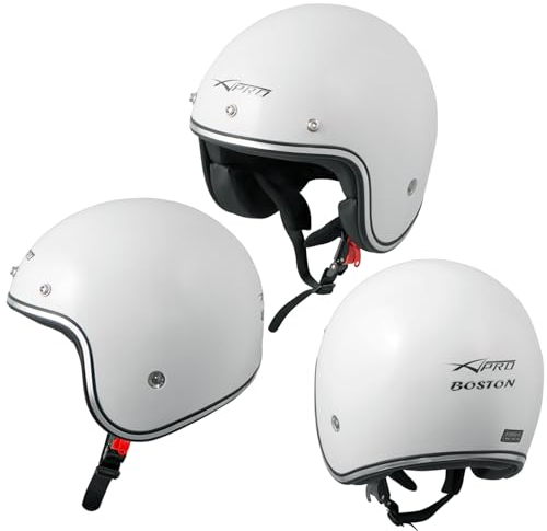 Casco Moto Jet Omologato ECE 22-06 Bianco custom scooter naked style tg.L
