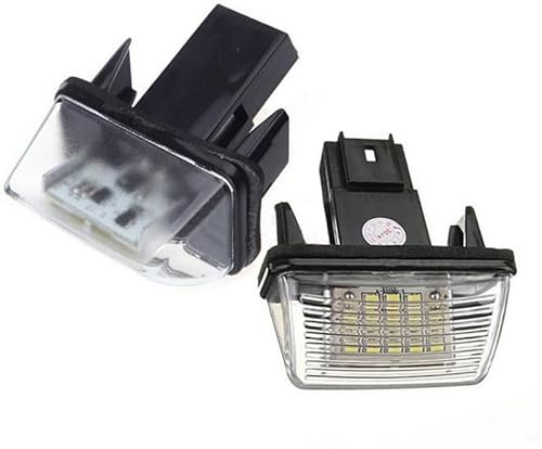 GOFORJUMP 1Pair No Error Atuo Numero di LED Luce Targa Posteriore Compatible for Peugeot 206 207 306 307 Compatible for Citroen C3 C4 C5 Car Styling