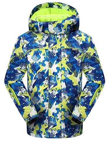 PHIBEE Big Boy's Waterproof Breathable Snowboard Ski Jacket Print1 6