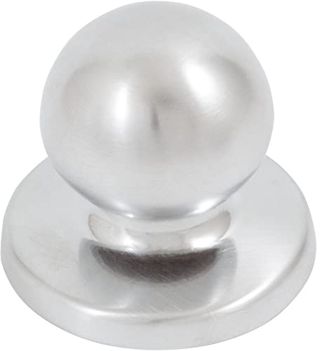 Stone Harbor Hardware Die-Cast Round Bi-Fold Door Knob, 1-1/4 Inches with 1-3/4 Backplate, Satin Chrome