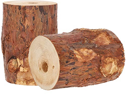 KOTARBAU® Antorcha de jardín, Vela Sueca con mecho para Encendido, Estufa de leña finlandesa, Tronco de Madera, Fuego Sueco, Hoguera para jardín, Picnic o Camping, Fuente de luz y Calor, 2 Unidades