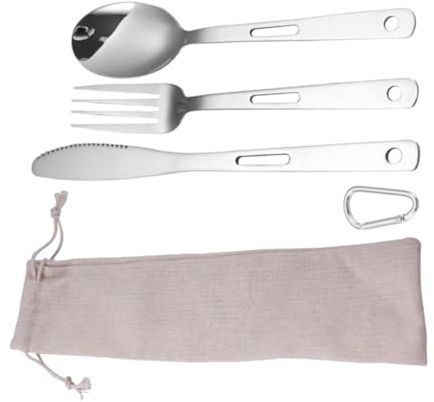 BESPORTBLE 1 Satz -göffel Outdoor-campingmesser Camping Wanderutensilien Campingutensilien Essstäbchen Aus Campingbesteckset Wandergeschirr Taschenutensil Tragbar Reisen Kombination
