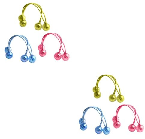 ifundom 6 Paare Blaue Haargummis Pferdeschwanzhalter Haarballen Für Mädchenhaare Haarkreis Elastische Haarbänder Blase Pferdeschwanz Haar Gummibänder Gummiband Fräulein Karikatur
