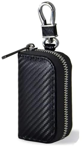 HLQXHM Faraday-Box für Autoschlüssel, Diebstahlschutz, RFID-Signalblockiertasche, PU-Ledertasche, Blocker, Schwarz , Einheitsgröße