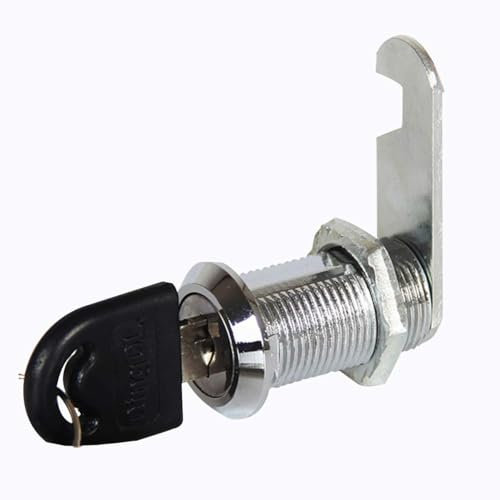 TOP-VIGOR 1Pcs 30mm Security Cam Lock, Cabinet Drawer Security Mailbox Locks with 2 Keys for Cupboard, Drawer, Wardrobe, Letter Box and Toolbox, Keyed Different