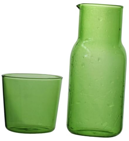 OKUMEYR Caraffa Per Acqua in Vetro Da Caraffa Da Tavolo Accessorio Per Acqua Per Uso Domestico Per Comodino in Vetro Multifunzione