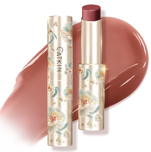 CATKIN Glossy Tinted Lip Balm, Hydrating Natural Lip Repair Melting Balm, Sheer Colour Plumping Lip Gloss, Butter Formula for Dry Cracked Lips, 3.4g