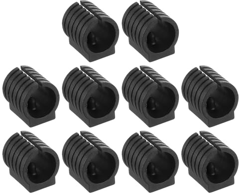 QUARKZMAN 10Pz Tappi per Sedie a Forma di U di Ricambio in Plastica Nero | Adatti per Tubi a un soltanto perno di 17-20mm di Diametro, per Proteggere il Pavimento e Ridurre il Rumore