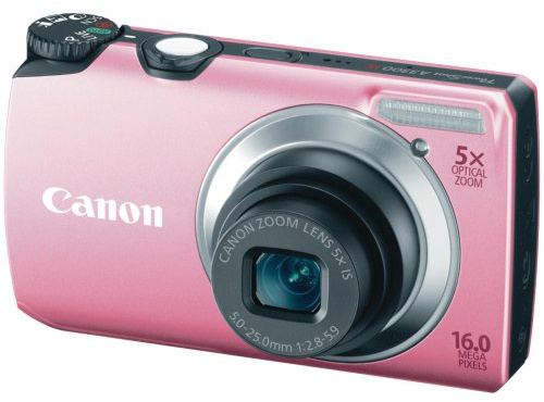 Canon A3300 IS Compact Digital Camera 16 Megapixels 5 x Zoom Pink (Renewed)
