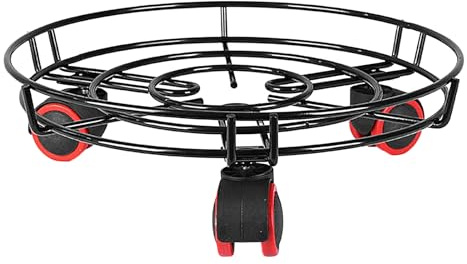 Generisch Rolling Plant Stands Wheels, Flower Pot Holder , 13.39x13.39x4.72 Inches, Iron Rack, Rotating Casters for Garden, Patio, Balcony, Indoor and Outdoor Use (Multicolor)