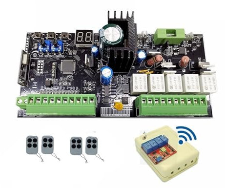 Carte PCB universelle 12 V/24 V for ouvre-porte battant automatique à double bras, panneau de commande, système de centre de contrôle intelligent Pour portail battant, porte coulissante(Kit 7)