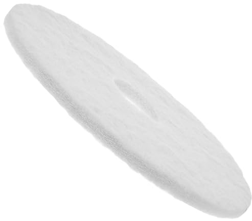 LOEFLIFA Tampon De Polissage Pour Sols Blanc 43 Cm, Accessoire De Coulis à Vapeur Compatible Machine à Plancher, Lingettes De Rechange Pour Lavage Rapide Au Domicile Et Bureau