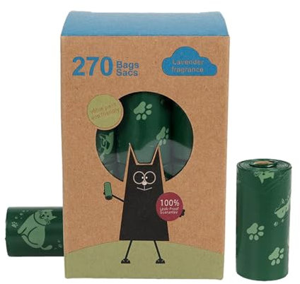 Poo4kark Pet Biologisch abbaubare Hundekotbeutel mit Duft Geruchskontrolle, Haustierkotbeutel für Hunde Katzen, für den Innen- Außenbereich, kompostierbares EPI-Material (Dark Green, 13x8.5x8.5cm)