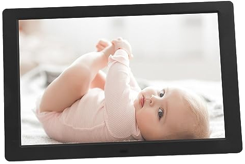 Zerodis Frame di Foto Digitale, Schermo HD da 12,1 Pollici Frame di Immagini Digitale Tabletop Album Fotografico Elettronico Montato a Parete con (Spina europea)