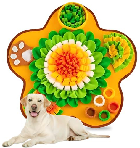 SchnüFfelteppich Hund, 65 * 65 cm SchnüFfelmatte Hund Groß SchnüFfelspielzeug Rutschfester Interaktive Hundespielzeug Waschbar für Kleine Mittelgroße Große Hunde