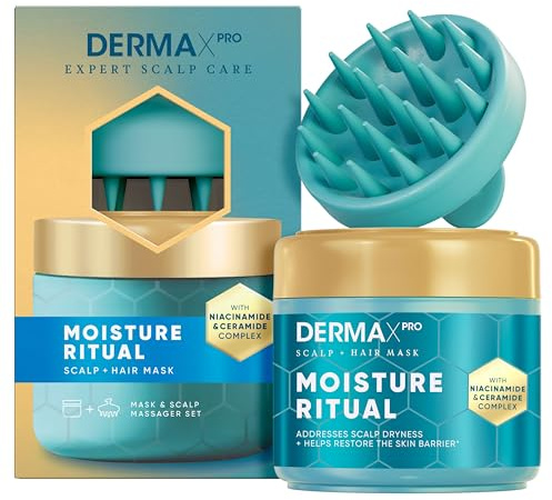 Head & Shoulders DermaXPro Dry Scalp & Hair Moisture Mask | 300ml with Scalp Massager | Deeply Nourishes Dry Hair with Niacinamide & Ceramides, Lightweight Hydration