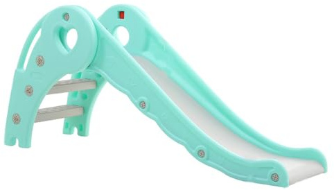 WDW Heart Design Kids Childrens Slide Green Indoor Outdoor Garden Toy Climbing Slide