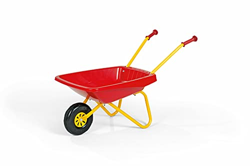 Rolly Toys Schubkarre (Farbe rot/gelb, Gartenschubkarre, Kunststoffschubkarre, Spielzeug für Kinder ab 2,5 Jahren, belastbar bis 25 kg) 270859