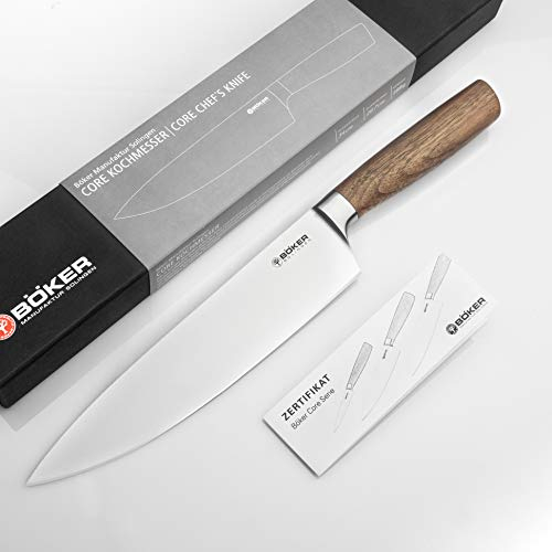 BÖKER SOLINGEN® Core Küchenmesser - Profi Chef-Messer mit extrem scharfer, geschmiedeter Klinge in Geschenkbox - handgemachtes Kochmesser