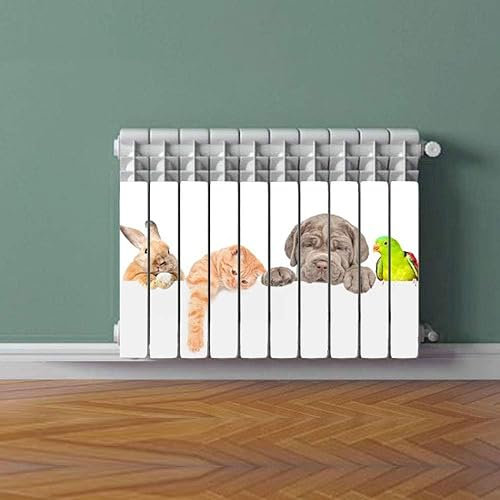 Generico Termosifone Funny Animals Rivestimento Adesivo Laminato Stickers Termosifone Wrapping Interior Design