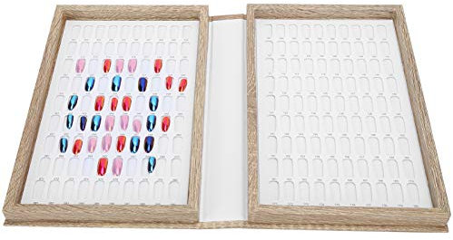 Affichage du Nuancier des Ongles, 180 Couleurs, Livre D'affichage de Vernis à Ongles en Bois, Livre de Cartes de Couleurs D'affichage de Pointes de Faux Ongles, échantillons de(Couleur sombre)
