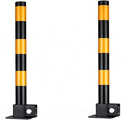 FEFE® 2 x Steel Retractable Folding CAR Security Parking Driveway Vehicle Post Bollards