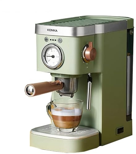 DieffematicKF Cafetera Cafetera Espresso eléctrica de 20 bar, cápsula de café en polvo de doble propósito con espuma de leche espumosa