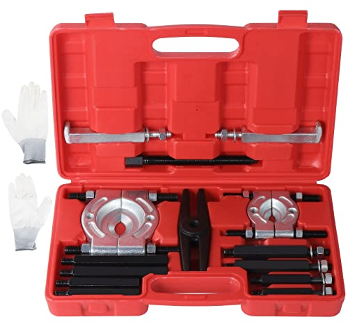 Faankiton 14 Stück Lagerabzieher Set Polradabzieher Trennmesser Lagerabzieher Werkzeug Satz Lager Abzieher Werkzeug Trenmesser Kugelgelenk mit einem Paar Handschuhe