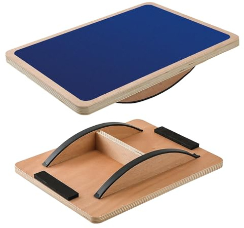 Non-Slip Wood Wobble Exercise Balance Board,up to 350 Ibs for Coordination Skills Obstacle Courses Sensory Toys for Kids and Adult,Professional Rocker Balance Board for Physical Therapy,Indoor or