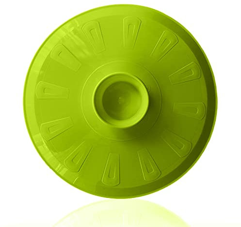 Tapa volteatortillas 26cm, tapa para sartén y para voltear tortilla de patatas, giratortillas de plastico para microondas, frigorífico, congelador, tapa girar tortilla (29cm, Verde)