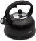 Blackmoor Callisto 2.5L Whistling Kettle for Gas Hob/Stove Top Kettle for Induction, Gas, Electric, Halogen/Stainless Steel with Spout, Lid and Rounded Handle (Black)