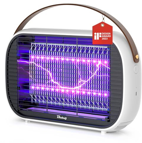 Buzbug LED Insektenvernichter für Außen und Innen, 5200mAh Wiederaufladbarer Mückenvernichter,Lampen 10 Jahre Lebensdauer, Fliegenfalle, Mückenlampe, Mückenfalle(MA-015C)