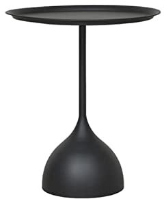 CCYENG Beistelltisch Couchtisch Runder Beistelltisch Wohnzimmer Sofa Beistelltisch Schwarz Kleiner Couchtisch Bürodekoration Eck-Beistelltisch Schlafzimmerdekoration Metall Nachttisch Sof