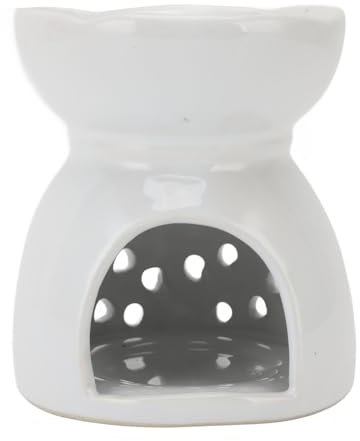 Candelador Luz té Cerámica, Quemador Aceite Esencial Cera Melt Burner, Ceramic Oil Diffuser Candle Talight Soporto Decoración Dormitorio el Hogar Avaloramiento la Casa Navidad