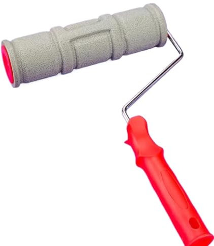Strukturierte Putzwalze, 1 Stück 10 Zoll Gummi-Imitation Ziegelkorn-Effekt Malerei mit Griff DIY Wanddekoration Werkzeug EG724T